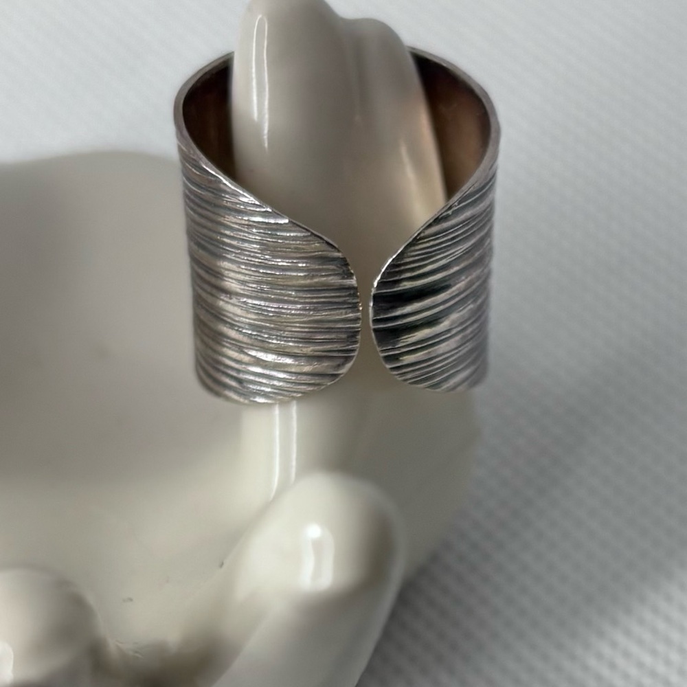 Textured Elephant Wrap Statement Ring Adjustable … - image 5